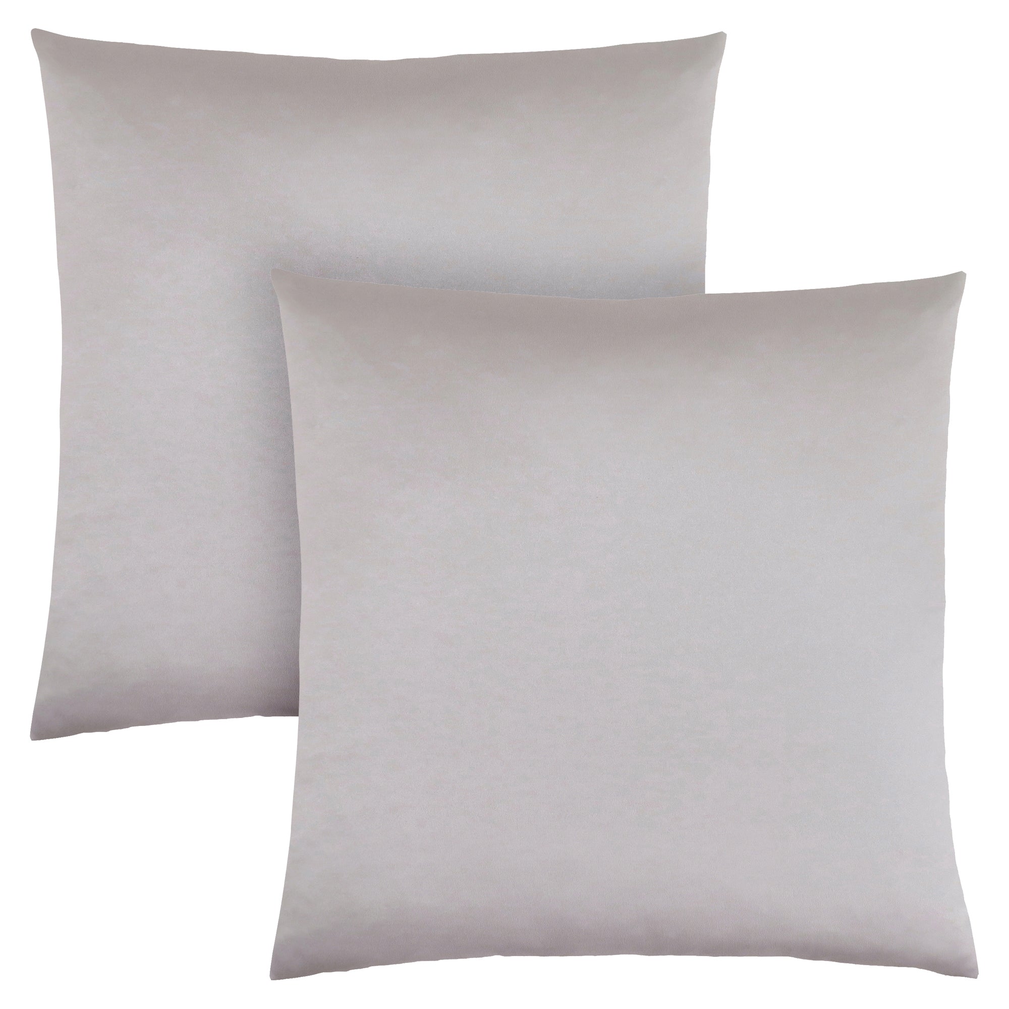 I 9337 Oreillers, Lot De 2, 18 X 18 Carré, Encart Inclus, Jeté Décoratif, Accent, Sofa, Canapé, Chambre À Coucher, Polyester, Hypoallergénique, Gris, Moderne - Simple Boutique