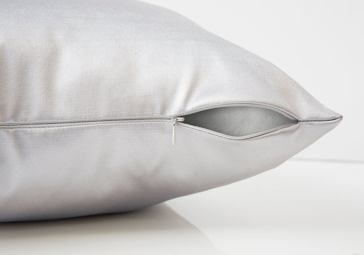 I 9337 Oreillers, Lot De 2, 18 X 18 Carré, Encart Inclus, Jeté Décoratif, Accent, Sofa, Canapé, Chambre À Coucher, Polyester, Hypoallergénique, Gris, Moderne - Simple Boutique