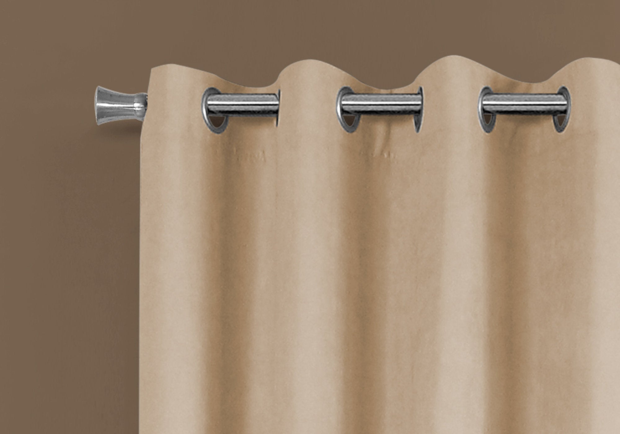 I 9800 Rideau, Ensemble 2pcs, 54"w X 84"l, Obscurcissement De La Pièce, Passe-fil, Salon, Chambre À Coucher, Cuisine, Micro Suède, Polyester, Beige, Contemporain, Moderne - Simple Boutique
