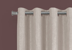 I 9818 Rideau, Ensemble 2pcs, 54"w X 95"l, Obscurcissement De La Pièce, Passe-fil, Salon, Chambre À Coucher, Cuisine, Micro Suède, Polyester, Beige, Contemporain, Moderne - Simple Boutique