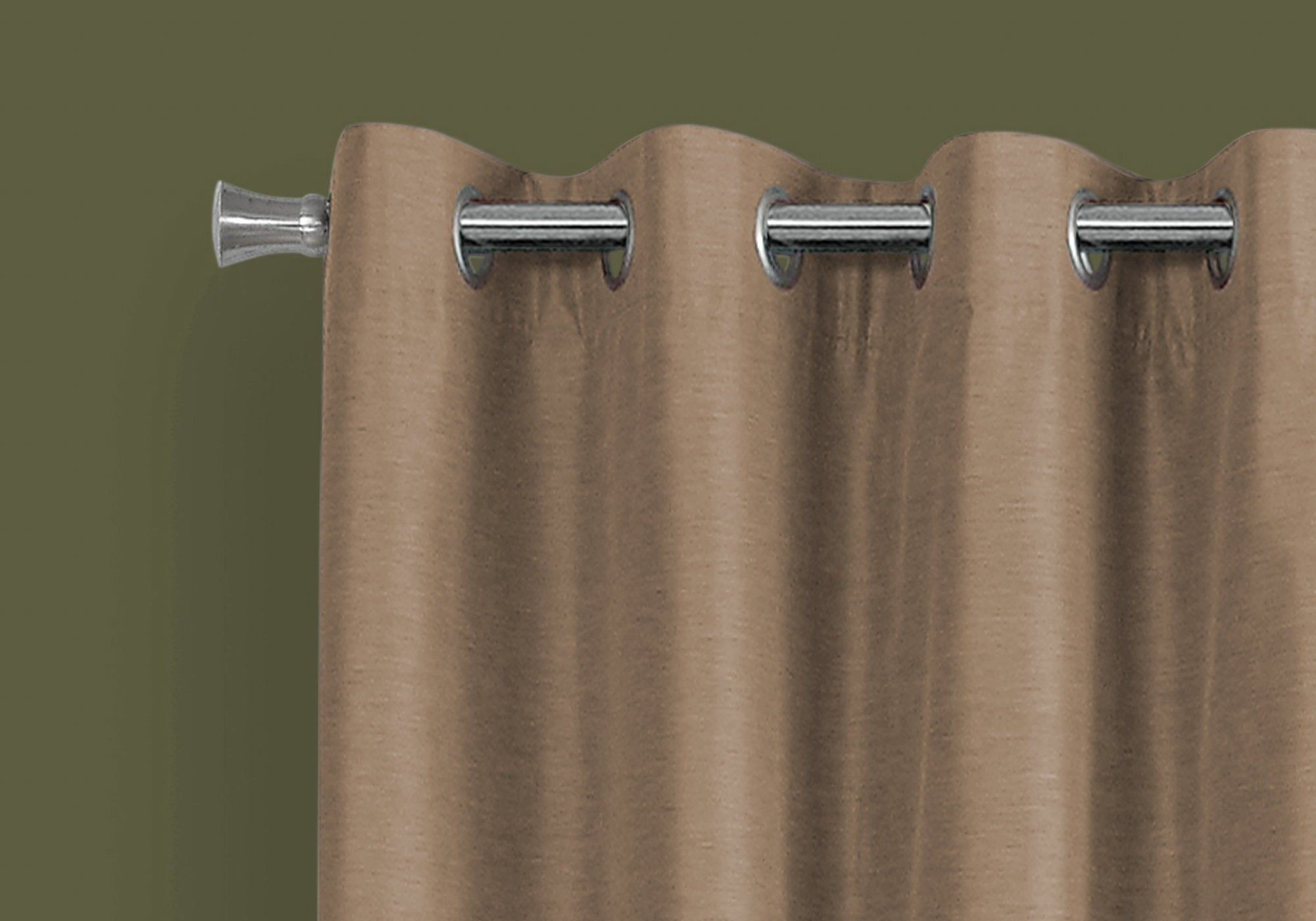 I 9838 Rideau, Ensemble 2pcs, 54"w X 84"l, 100% Bloque Lumiere, Passe-fil, Salon, Chambre À Coucher, Cuisine, Isolation Thermique, Polyester, Brun, Contemporain, Moderne - Simple Boutique