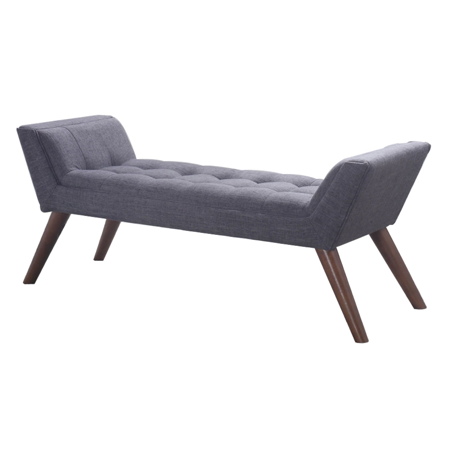 IFDC - Banc d'appoint Rembourré en Tissu, 50" x 18" x 22", Gris - Simple Boutique