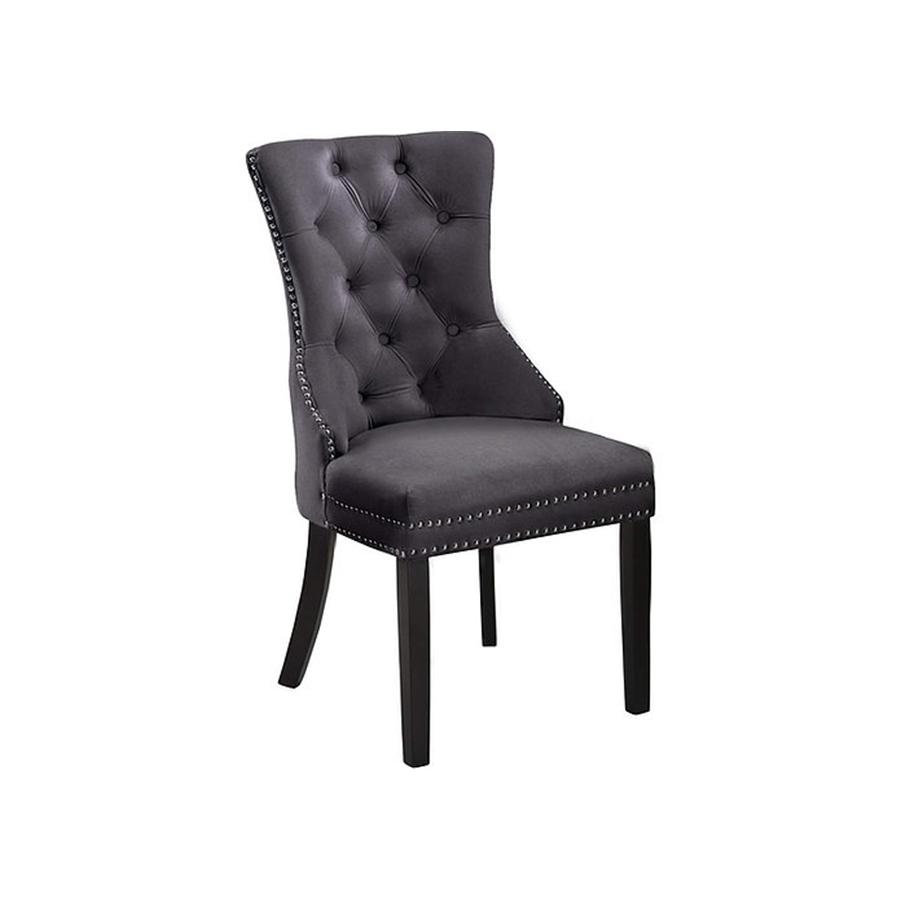 IFDC - Chaises de Salle à Manger en Velour, 21'' x 23'' x 40'', Ensemble de 2, Gris - Simple Boutique