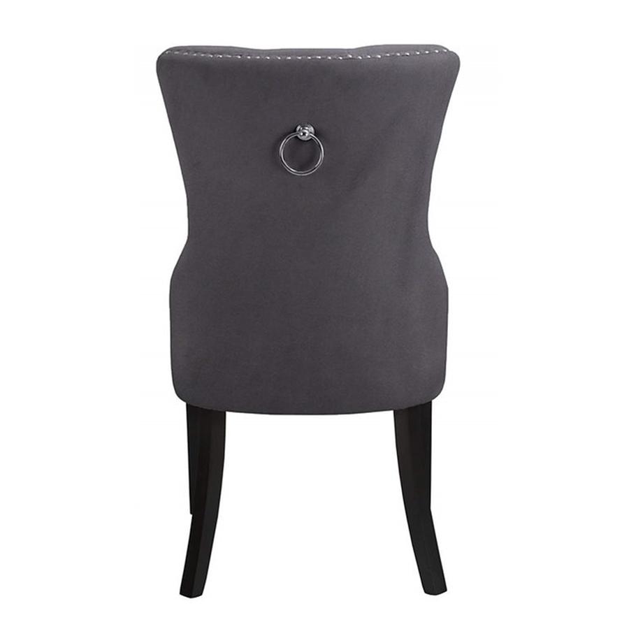 IFDC - Chaises de Salle à Manger en Velour, 21'' x 23'' x 40'', Ensemble de 2, Gris - Simple Boutique