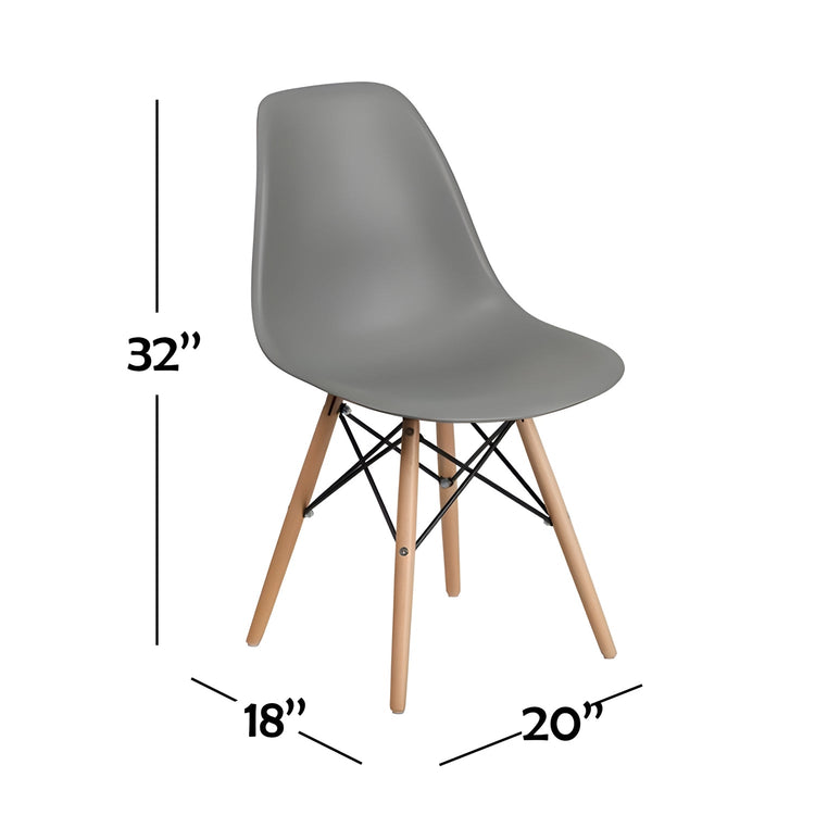 IFDC - Ensemble de 4 Chaises Eiffel de Cuisine, 20''x18''x32'', Gris - Simple Boutique