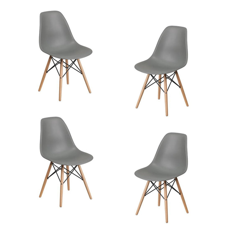 IFDC - Ensemble de 4 Chaises Eiffel de Cuisine, 20''x18''x32'', Gris - Simple Boutique