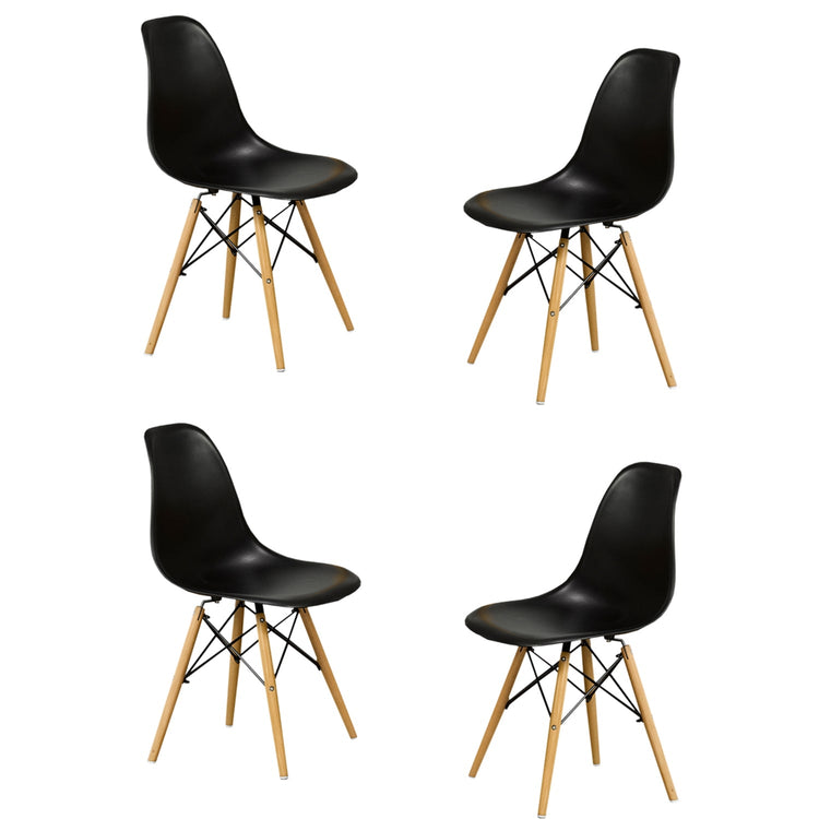 IFDC - Ensemble de 4 Chaises Eiffel de Cuisine, 20''x18''x32'', Noir - Simple Boutique