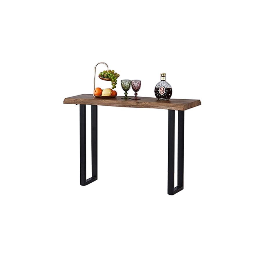 IFDC - Table d'appoint Console ou Sofa avec Pied en Métal, 44" x 16 x 30", Motif Bois Marron - Simple Boutique