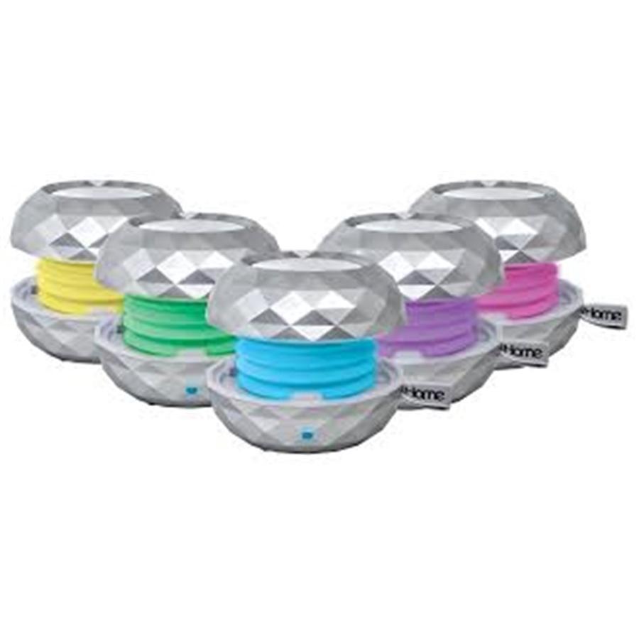 IHome IBT66S mini haut-parleur rechargeable bluetooth à couleur variable argent - Simple Boutique