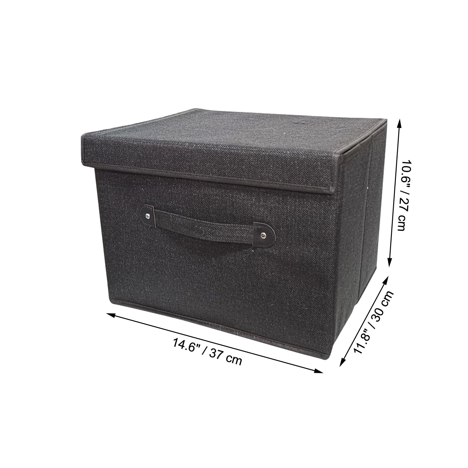 ITY International - Boite de Rangement Pliable, 14.6"x11.8"x10.6", Noir - Simple Boutique