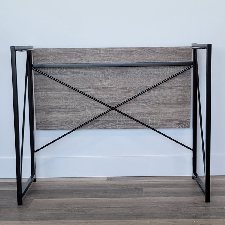 ITY International - Bureau D'écriture Pliable, 35.4" x 17.7"x29.1", Noir et Gris Taupe - Simple Boutique