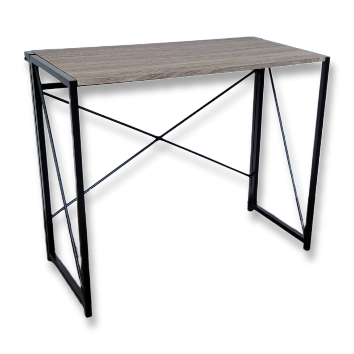 ITY International - Bureau D'écriture Pliable, 35.4" x 17.7"x29.1", Noir et Gris Taupe - Simple Boutique