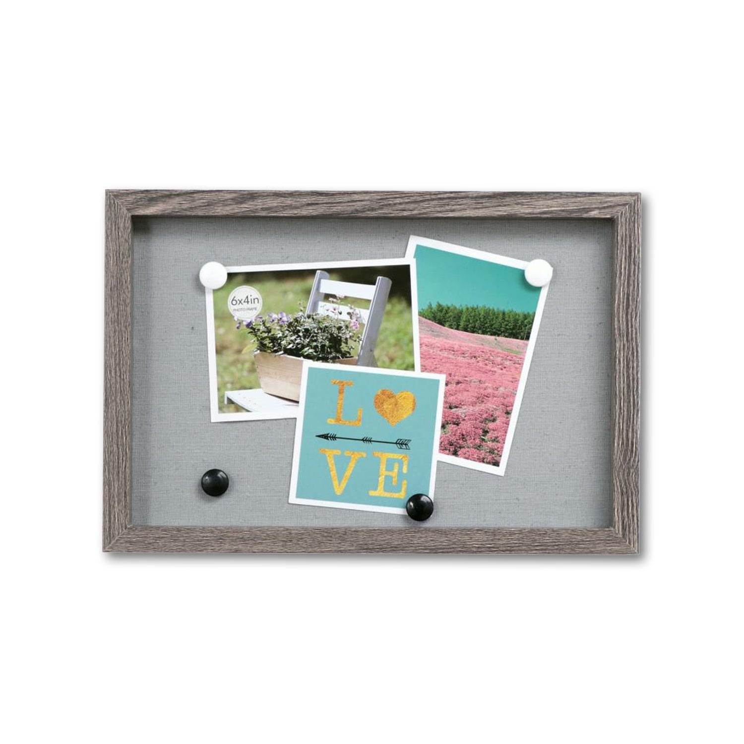 ITY International - Cardre Rectangulaire avec Aimants, 14.5" x 9.9" x 1", Gris - Simple Boutique