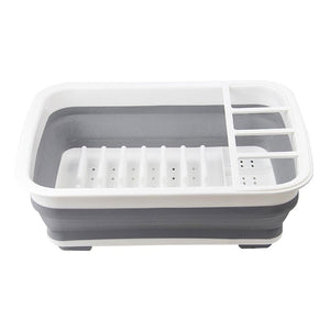 ITY International - Égouttoir à Vaisselle Pliable, 14.5" x 12.25" x 5", Gris - Simple Boutique