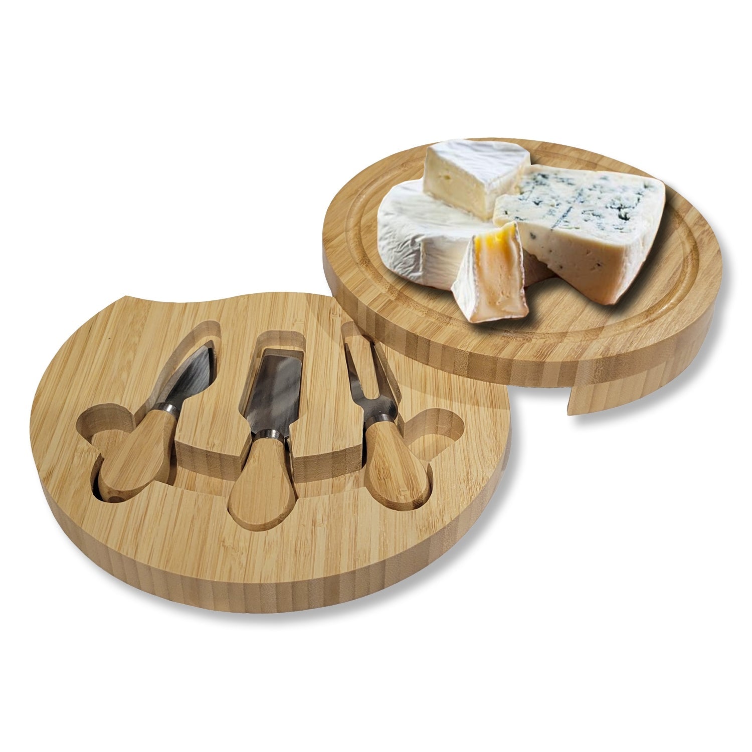 ITY International - Ensemble de Couteaux à Fromage avec Planche à Découper en Bambou - Simple Boutique