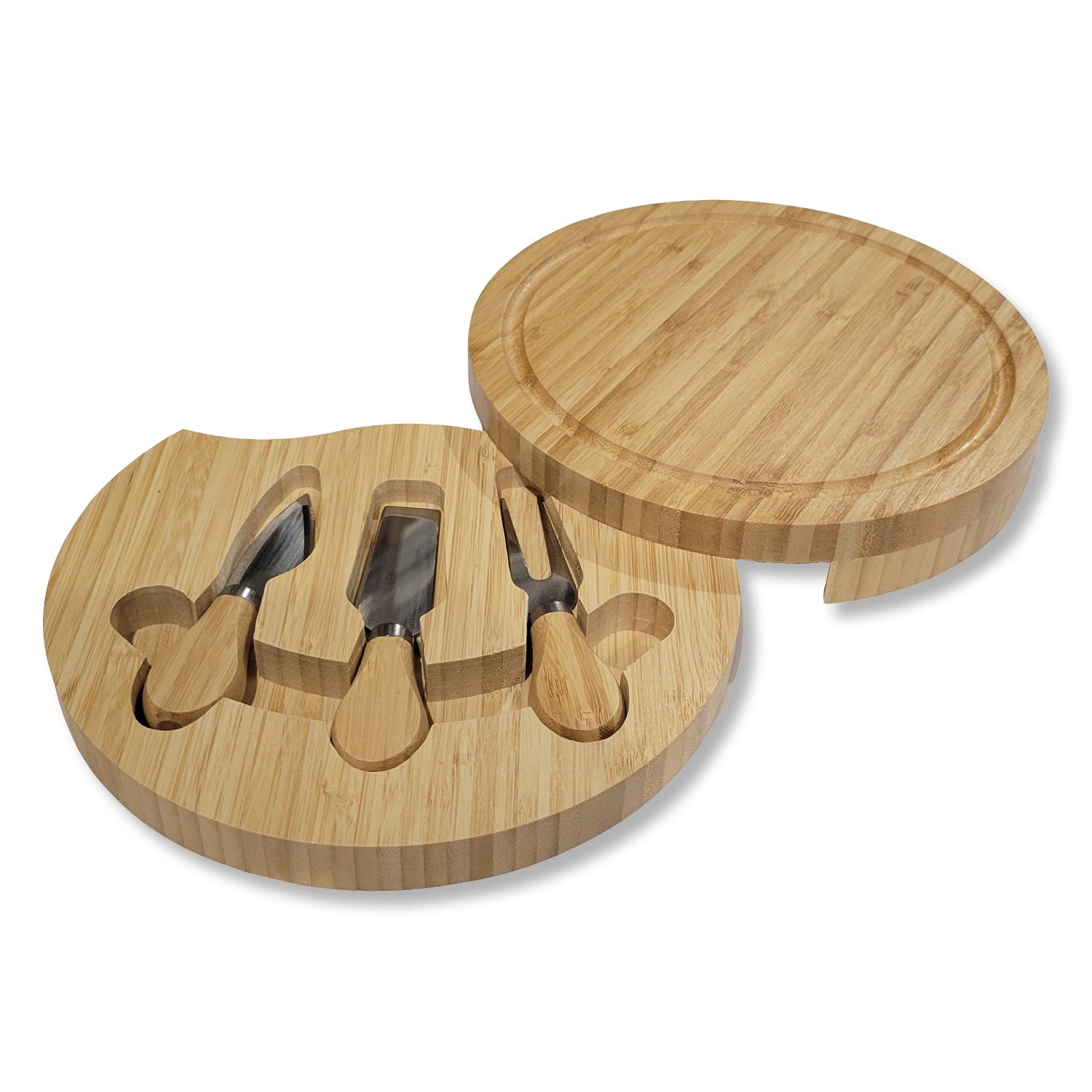 ITY International - Ensemble de Couteaux à Fromage avec Planche à Découper en Bambou - Simple Boutique