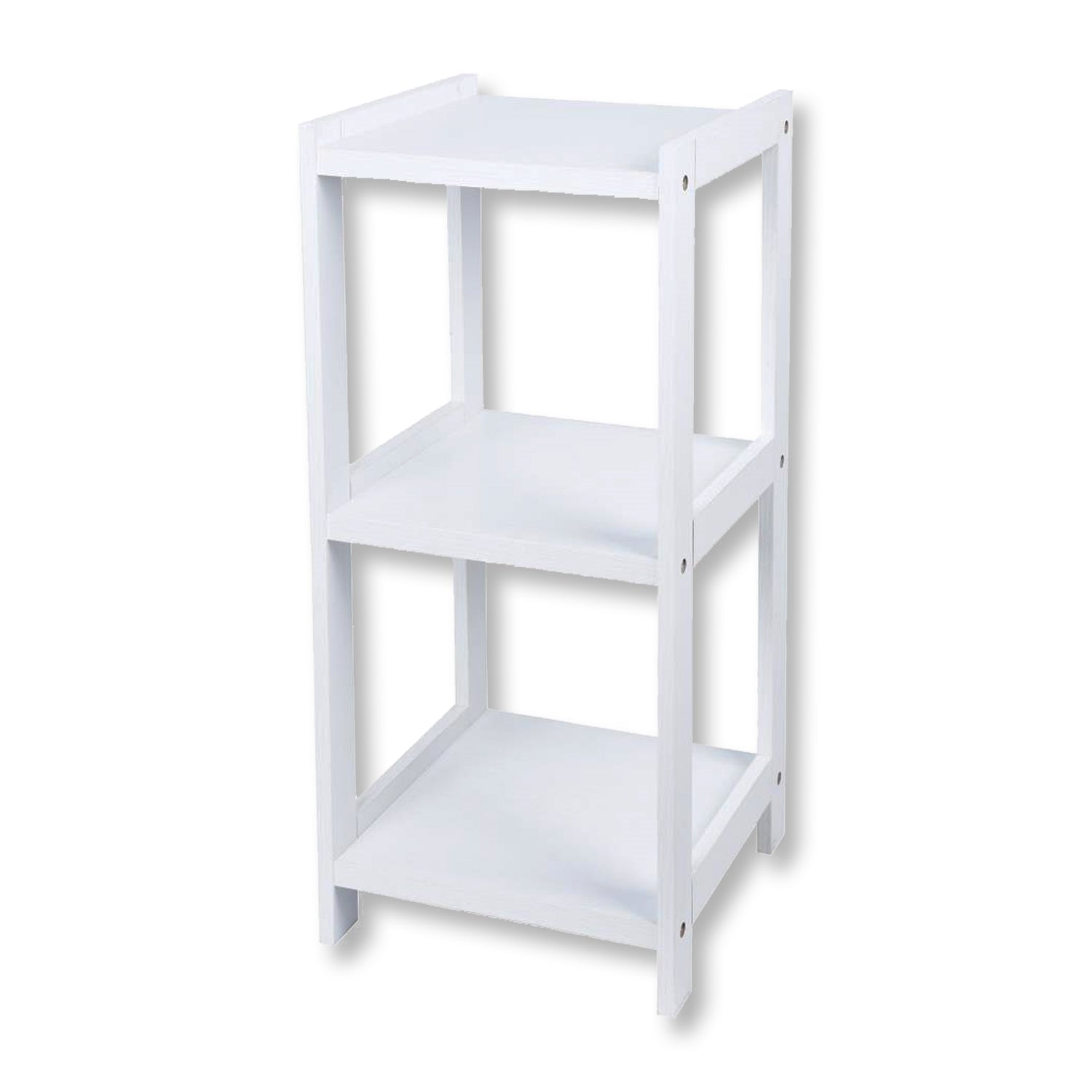 ITY International - Étagère à 3 Étages en MDF, 13.5" x 30.9" x 13", Blanc - Simple Boutique