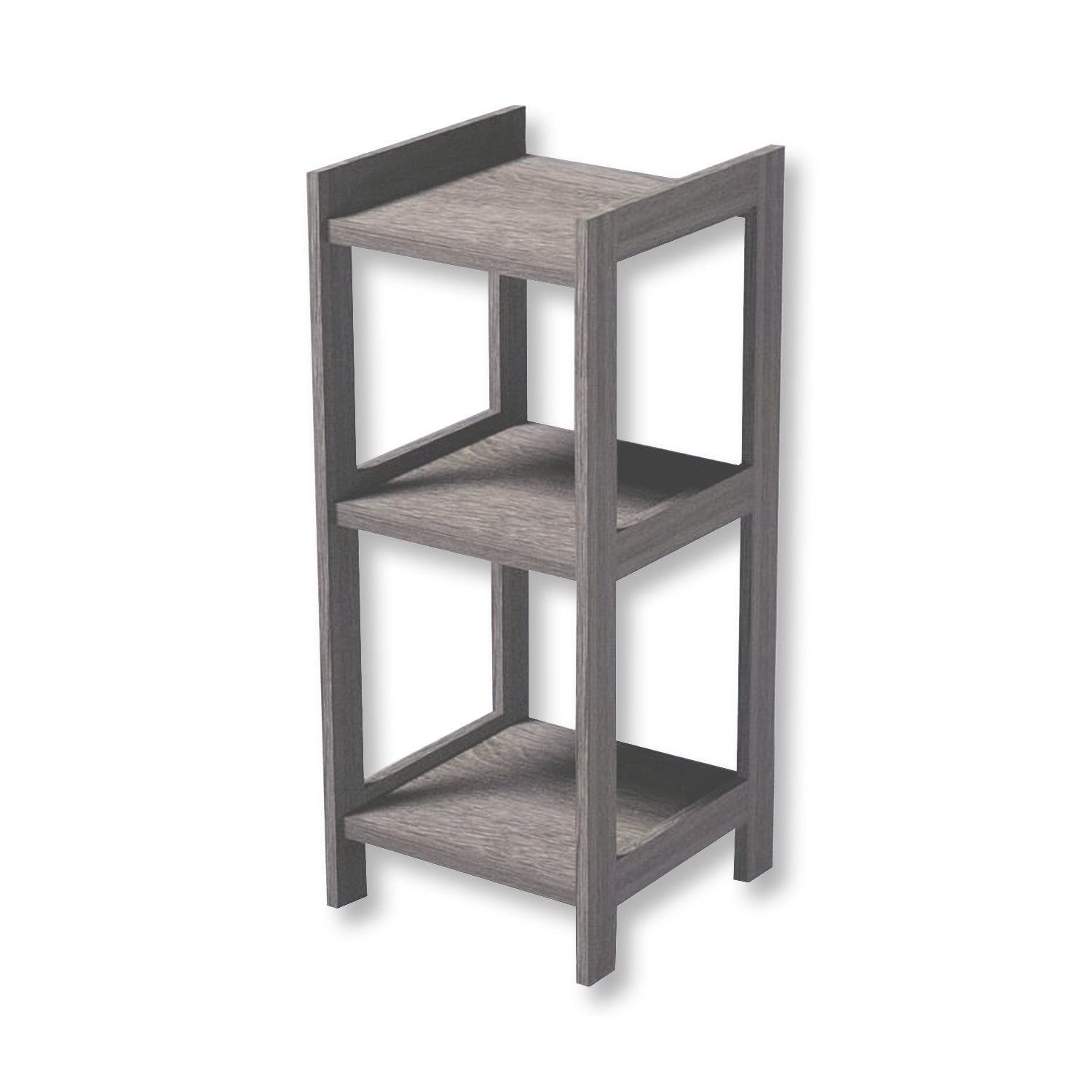 ITY International - Étagère à 3 Étages en MDF, 13.5" x 30.9" x 13", Gris Taupe - Simple Boutique