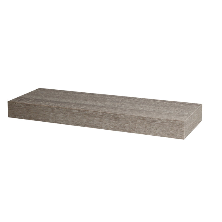 ITY International - Mini Tablette Flottante Individuelle en Bois, 16" x 5.1" x 1.5", Gris Taupe - Simple Boutique