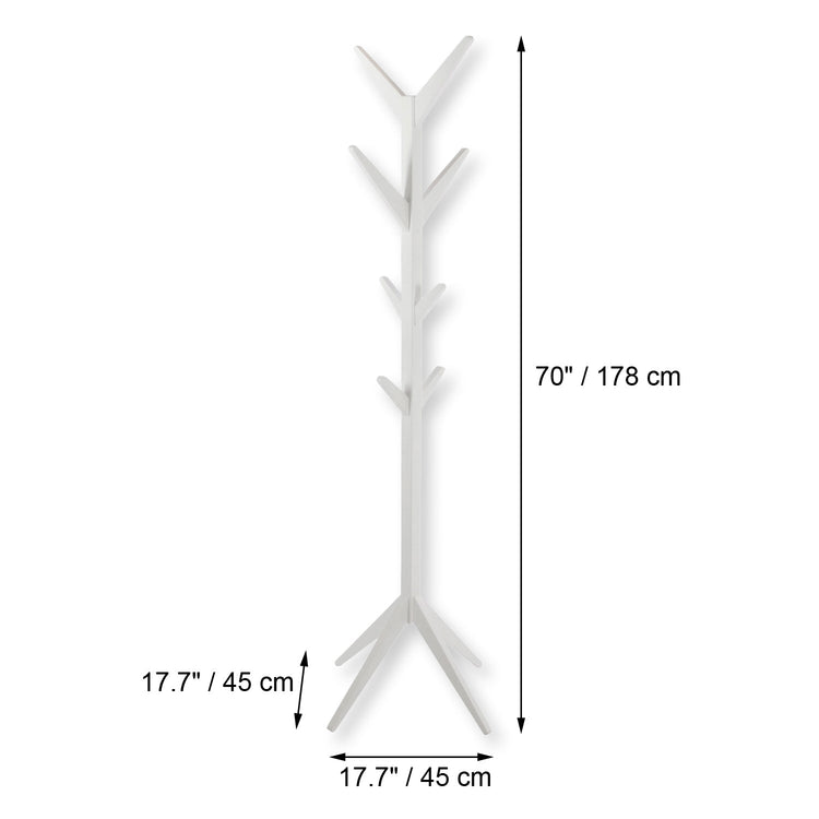 ITY International - Patère/Porte-Manteaux, Fabriqué en MDF, Hauteur de 70", Blanc - Simple Boutique