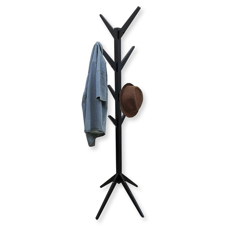 ITY International - Patère/Porte-Manteaux, Fabriqué en MDF, Hauteur de 70", Noir - Simple Boutique