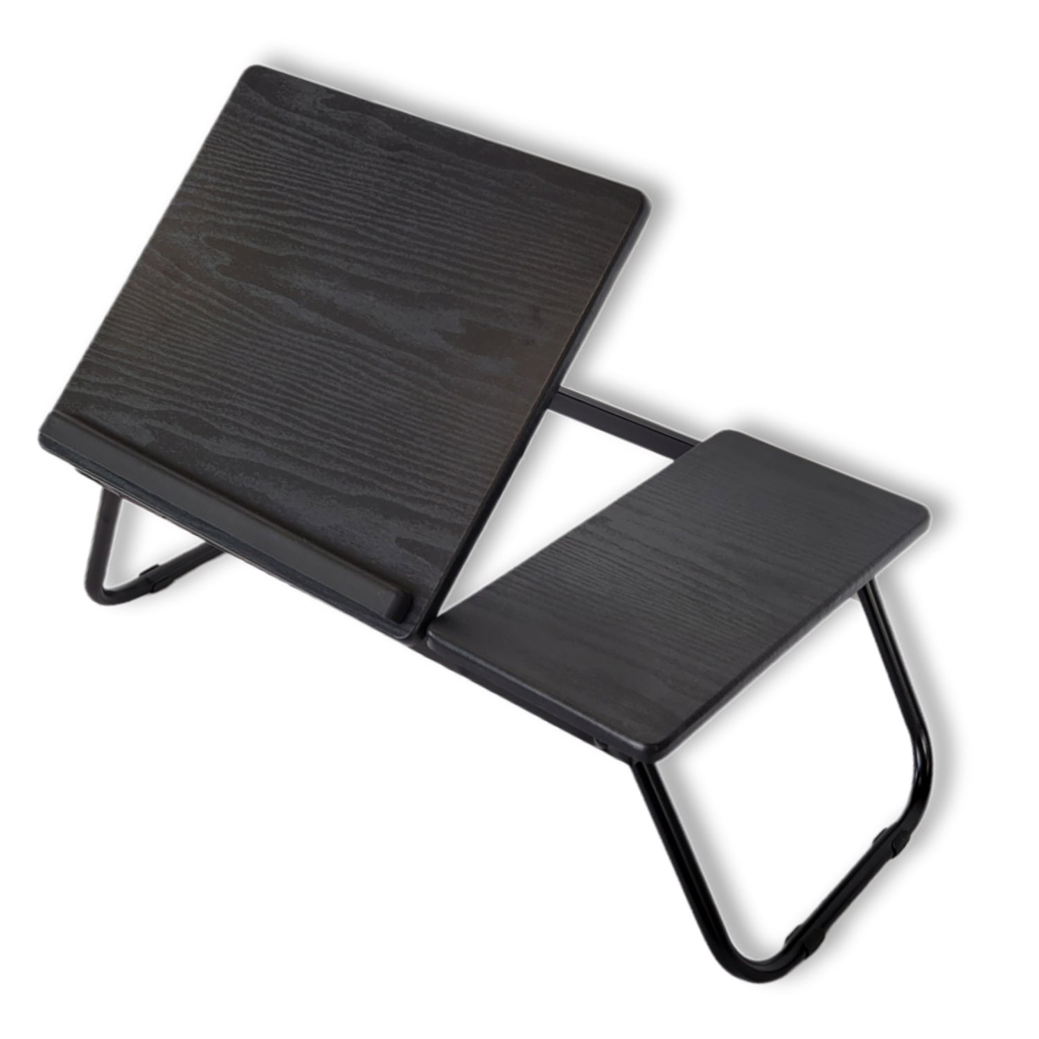 ITY International - Plateau pour le Lit Ajustable et Pliable, Motif de bois Noir - Simple Boutique