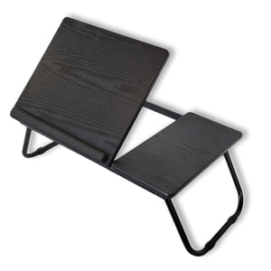 ITY International - Plateau pour le Lit Ajustable et Pliable, Motif de bois Noir - Simple Boutique