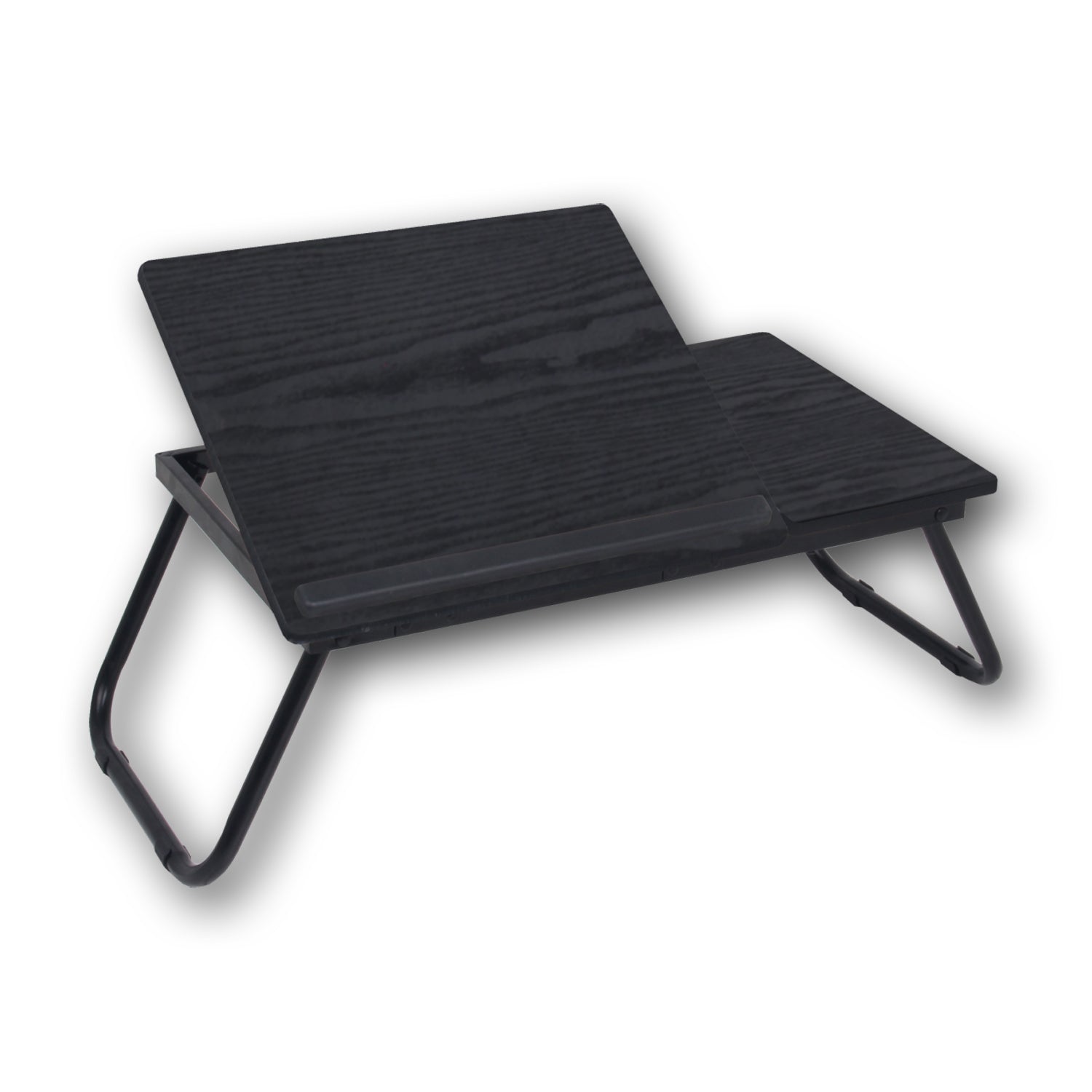ITY International - Plateau pour le Lit Ajustable et Pliable, Motif de bois Noir - Simple Boutique