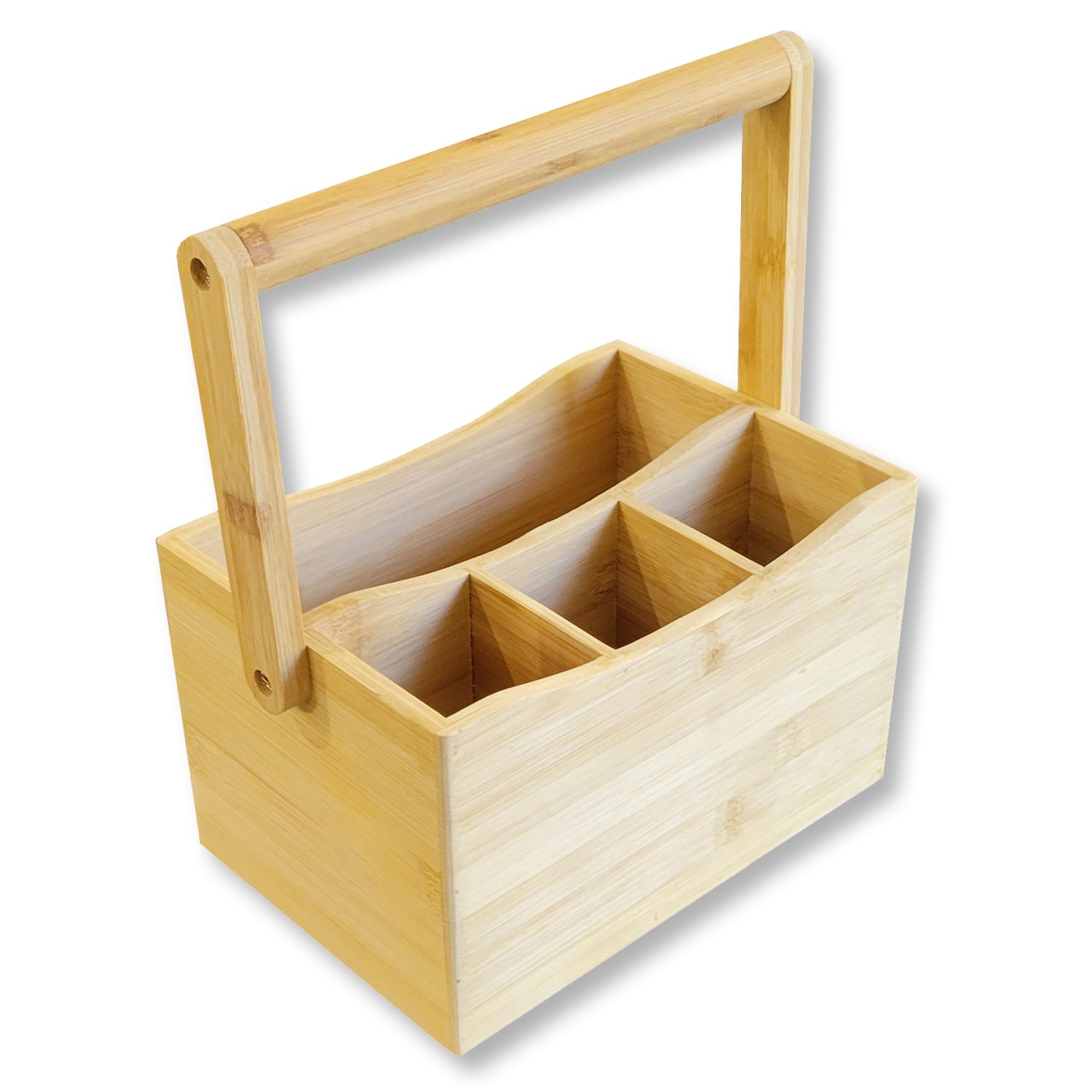 ITY International - Porte-Ustensiles et Serviettes de Table , 8" x 5.5" x 4.75", Fabriqué en Bambou - Simple Boutique