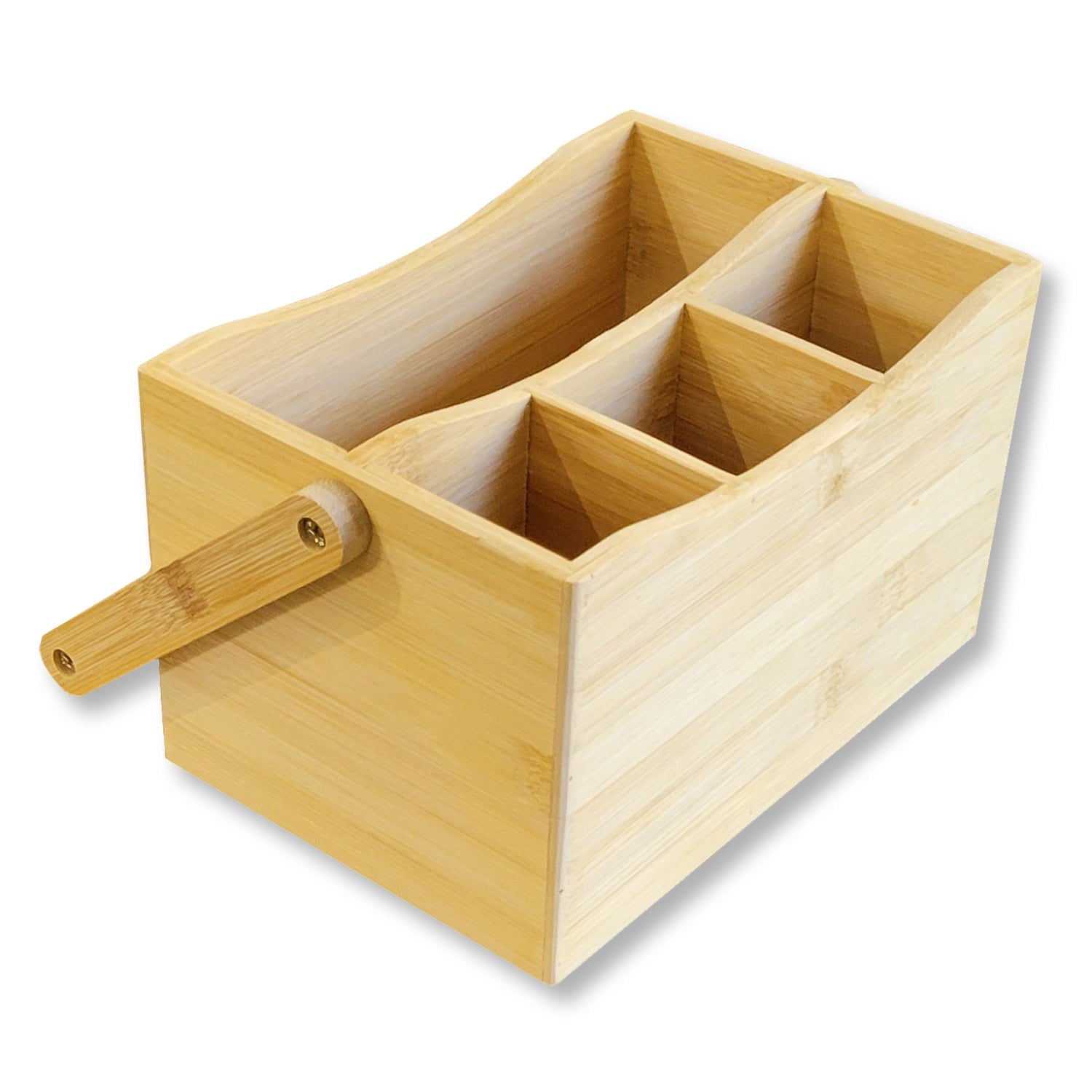ITY International - Porte-Ustensiles et Serviettes de Table , 8" x 5.5" x 4.75", Fabriqué en Bambou - Simple Boutique