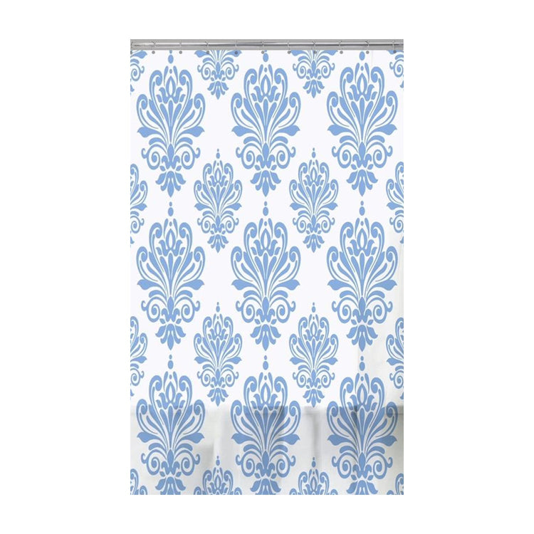 ITY International - Rideau de Douche en Peva, 71" x 71", Bleu et Blanc - Simple Boutique