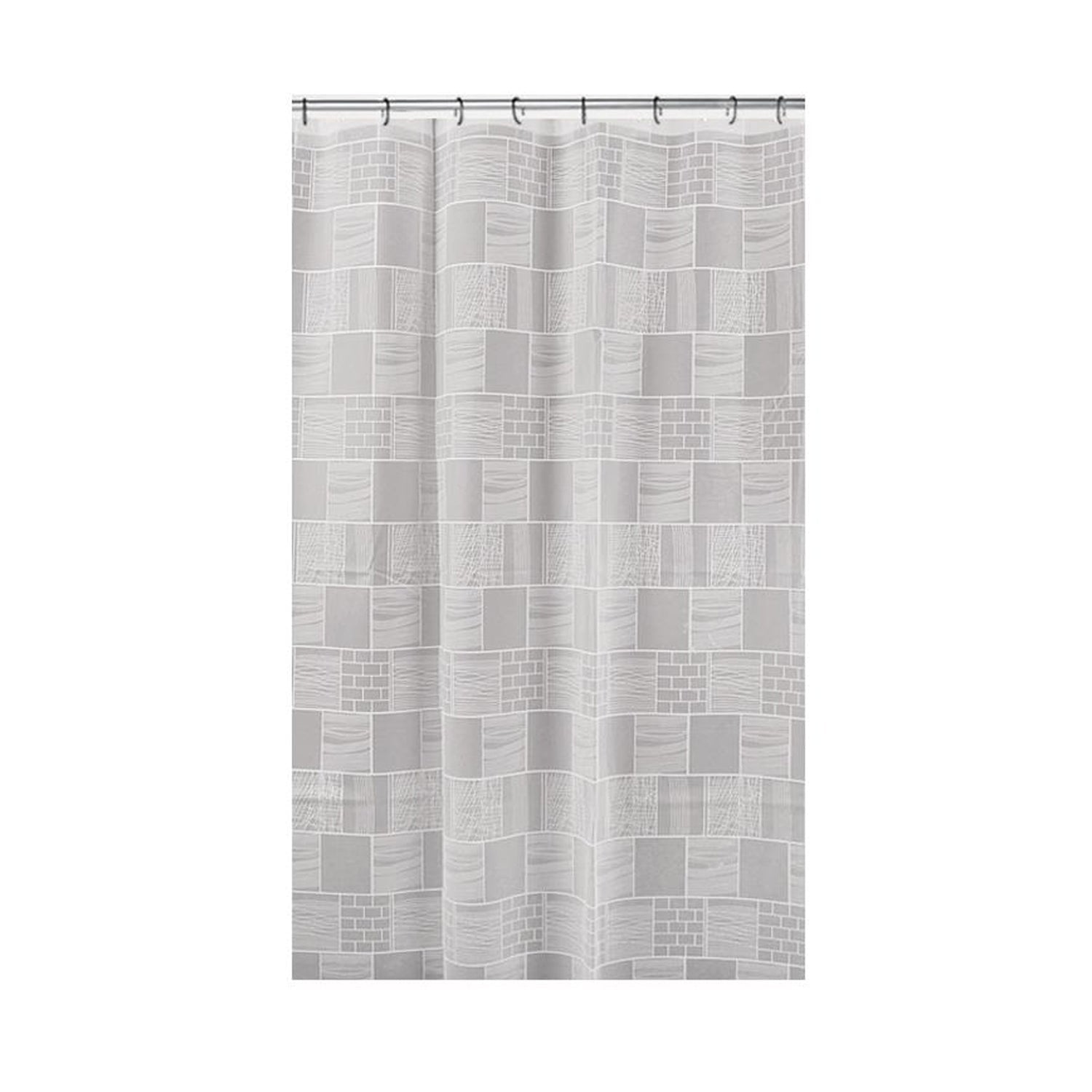 ITY International - Rideau de Douche en Peva, 71" x 71", Motif de Brique - Simple Boutique