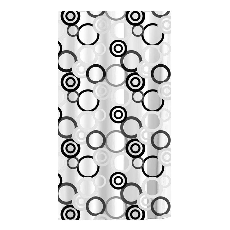 ITY International - Rideau de Douche en Peva, 71" x 71", Motif de Cercle - Simple Boutique