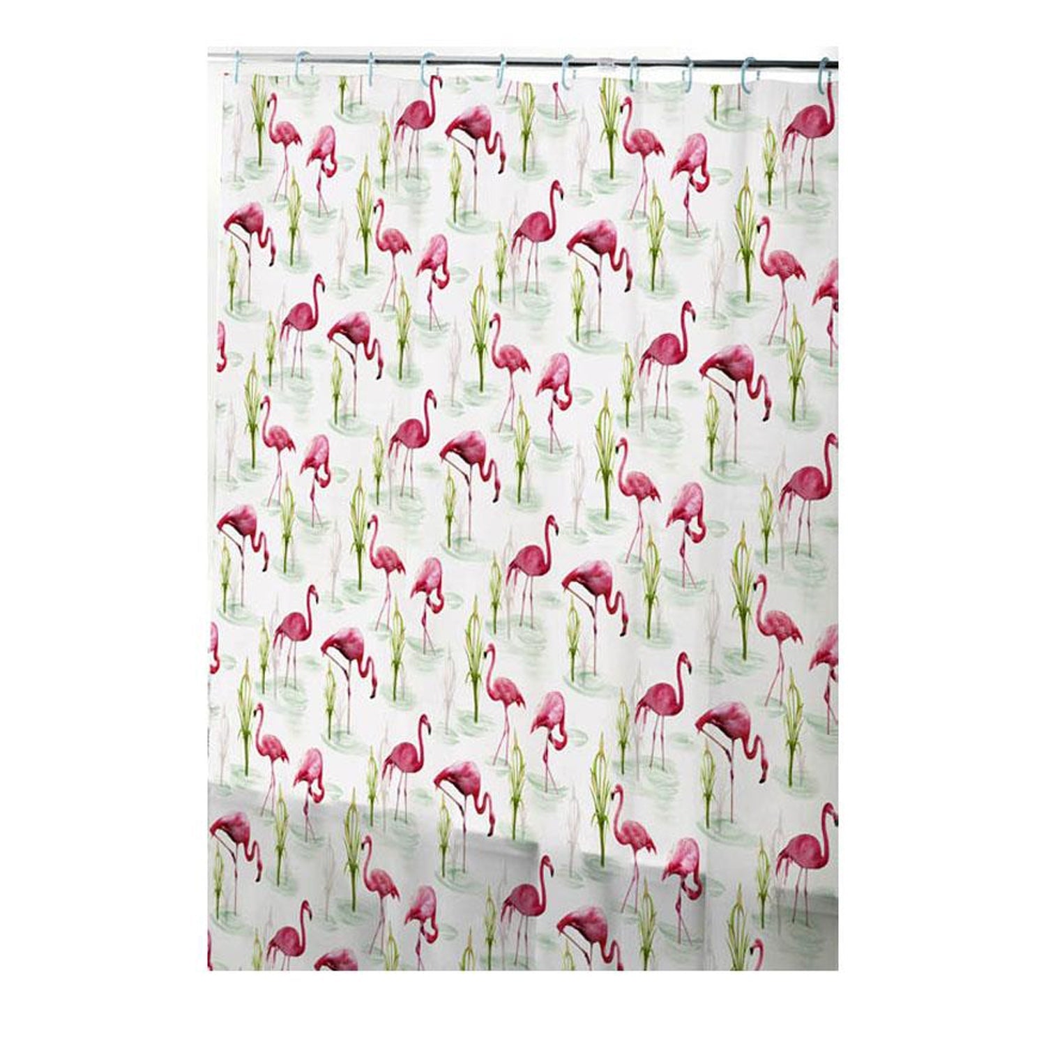 ITY International - Rideau de Douche en Peva, 71" x 71", Motif de Flamant Rose - Simple Boutique