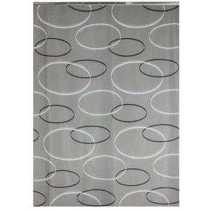 ITY International - Rideau de Douche en Polyester, 71" x 71", Gris - Simple Boutique