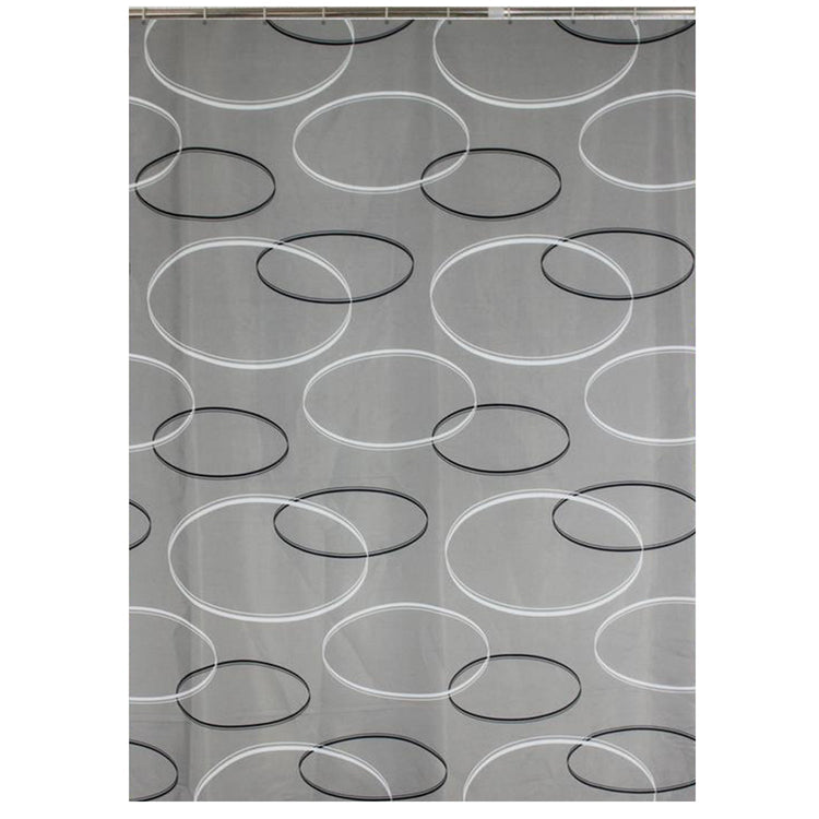 ITY International - Rideau de Douche en Polyester, 71" x 71", Gris - Simple Boutique