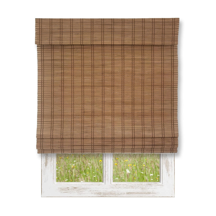 ITY International - Store Romain pour Fenêtre en Bambou, Sans Cordon, 30" x 72", Brun - Simple Boutique