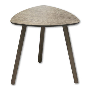 ITY International - Table D'appoint en MDF Triangulaire, 15.7"x15.7"x15.7", Gris Taupe - Simple Boutique