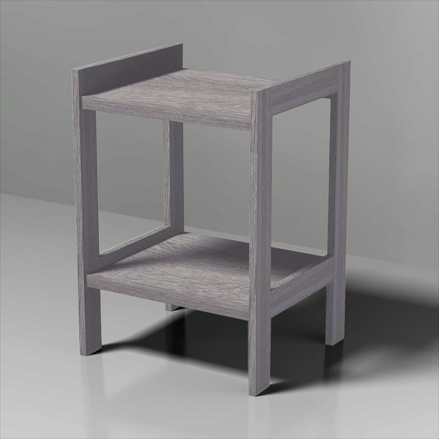 ITY International - Table d'appoint/ Table de Chevet en MDF, 15.75" x 22" x 15.75", Gris Taupe - Simple Boutique