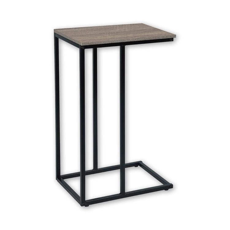 ITY International - Table d'appoint en MDF avec Base en Métal, 15.75"x11.8"x26", Gris Taupe - Simple Boutique