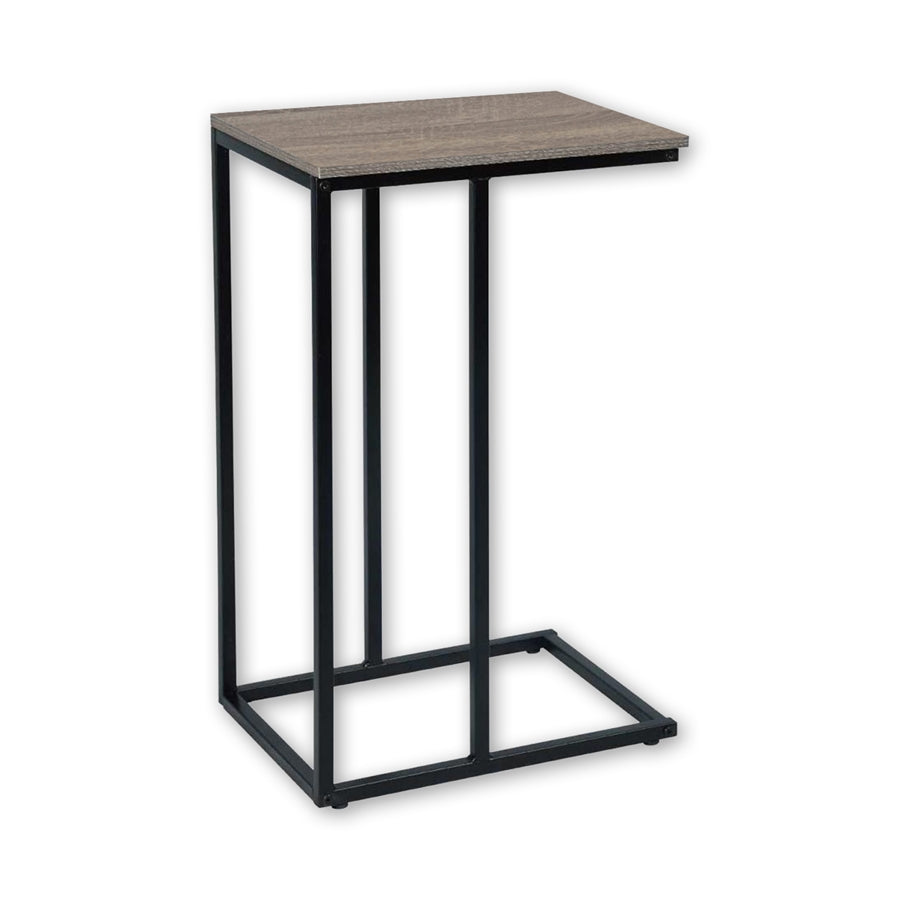 ITY International - Table d'appoint en MDF avec Base en Métal, 15.75"x11.8"x26", Gris Taupe - Simple Boutique