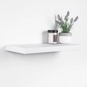 ITY International - Tablette Flottante Individuel en Bois, 23.6" x 9.25" x 1.5", Blanc - Simple Boutique