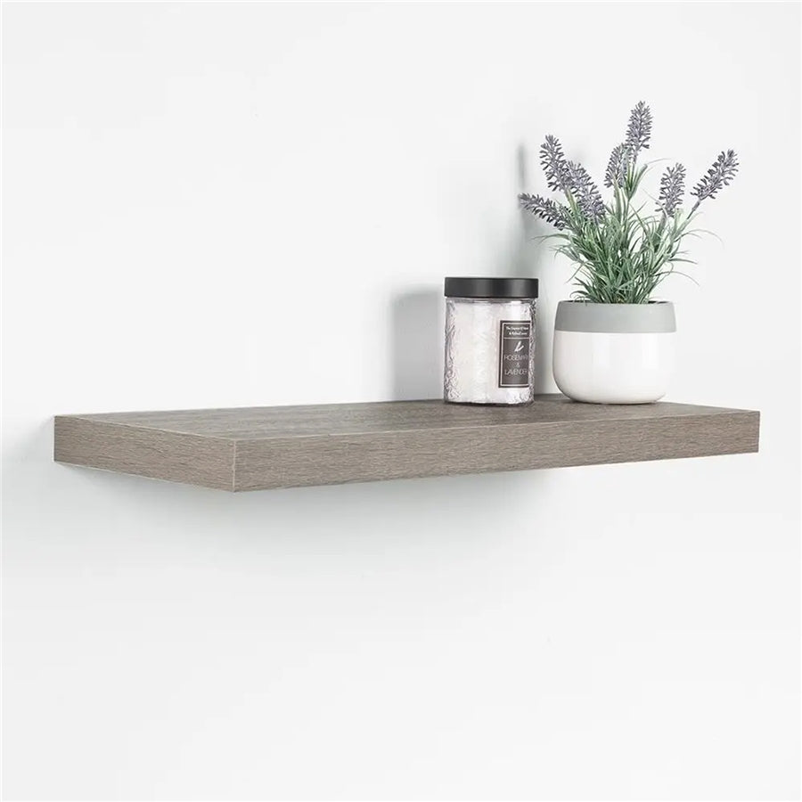 ITY International - Tablette Flottante Individuel en Bois, 31.5" x 9.25" x 1.5", Gris Taupe - Simple Boutique