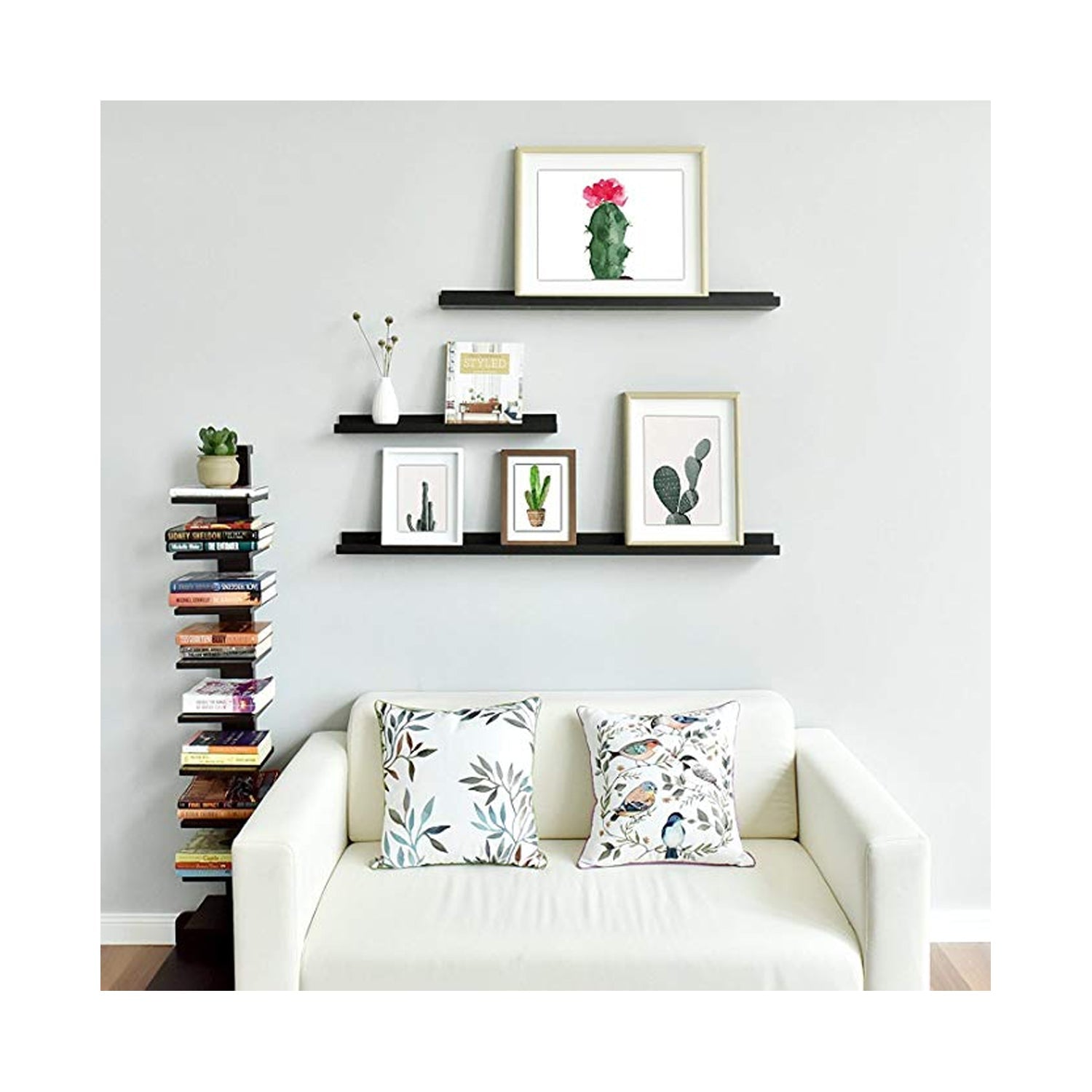 ITY International - Tablette Flottante Murale, 47.25"x3.75"x2", Gris Taupe - Simple Boutique