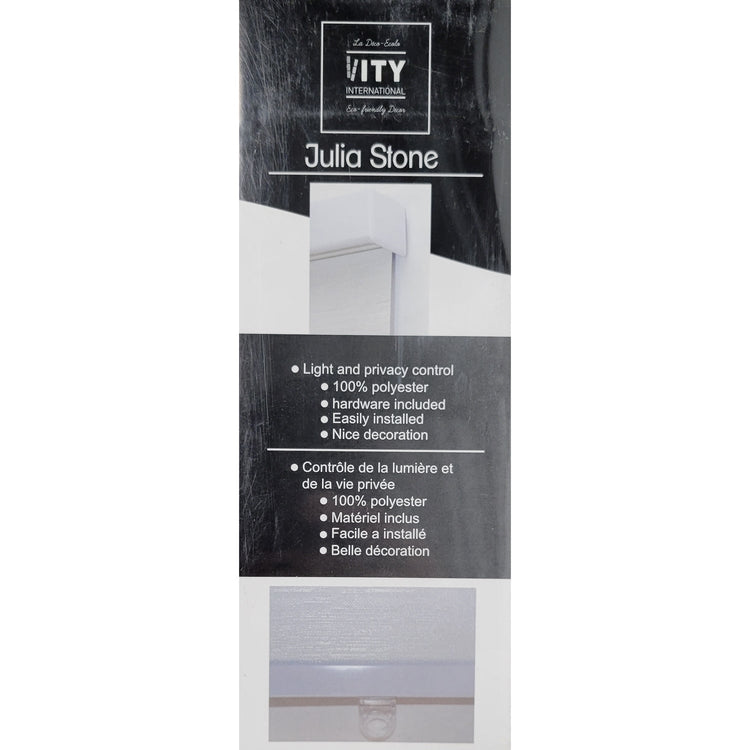 ITY Julia Stone - Store de Fenêtre en Toile 60" X 84", Sans Cordon, Blanc - Simple Boutique