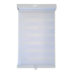 ITY Olivia Stone - Store de Fenêtre à Toile Alternée 18" X 84" Sans Cordon Blanc - Simple Boutique