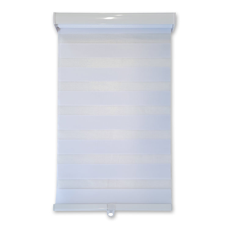 ITY Olivia Stone - Store de Fenêtre à Toile Alternée 18" X 84" Sans Cordon Blanc - Simple Boutique