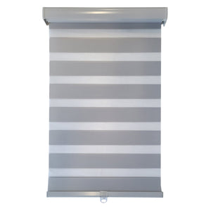 ITY Olivia Stone - Store de Fenêtre à Toile Alternée 22" X 84" Sans Cordon Gris - Simple Boutique