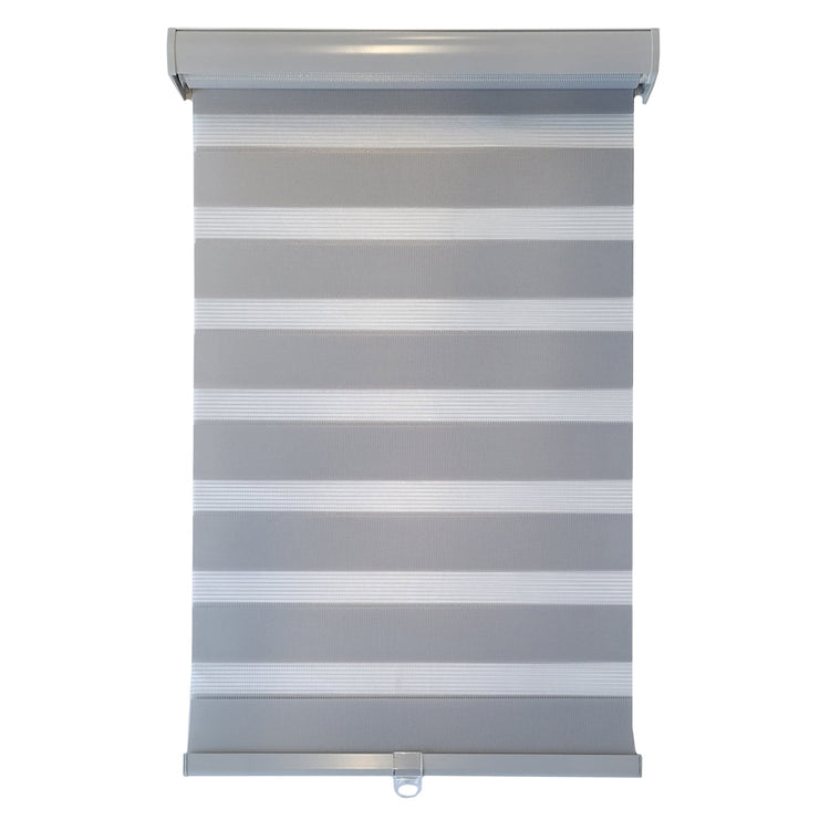 ITY Olivia Stone - Store de Fenêtre à Toile Alternée 22" X 84" Sans Cordon Gris - Simple Boutique
