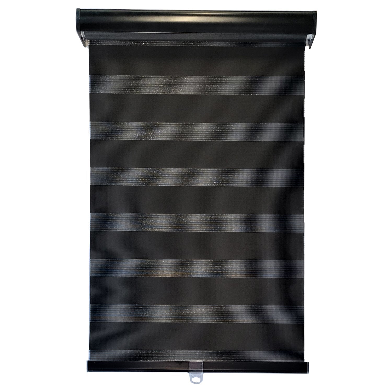ITY Olivia Stone - Store de Fenêtre à Toile Alternée 30" X 84" Sans Cordon Noir - Simple Boutique